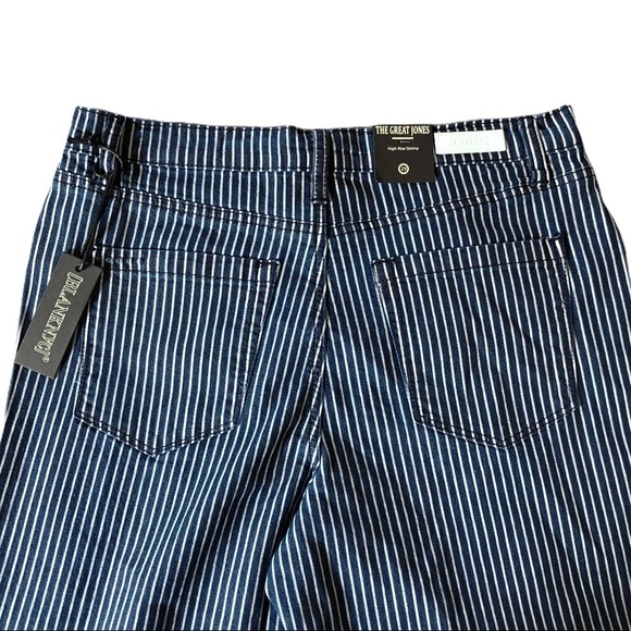 NWT Blank NYC Great Jones High Rise Striped Crop Jeans Size 29 - Picture 5 of 10
